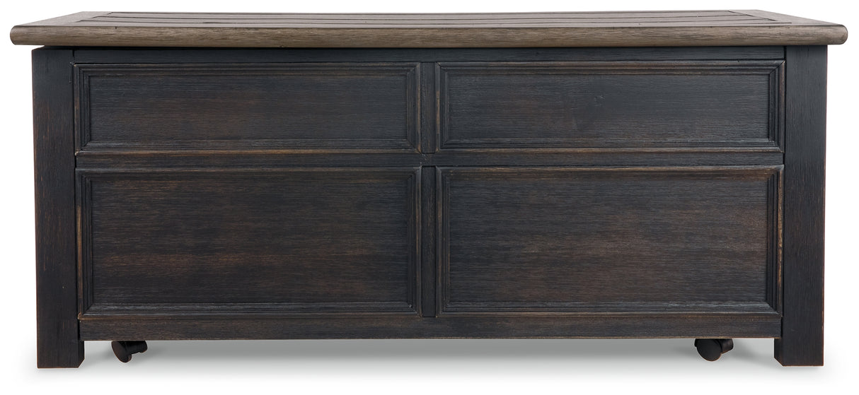 Tyler Creek Grayish Brown/Black Coffee Table and 2 End Tables with Console from Ashley - Luna Furniture