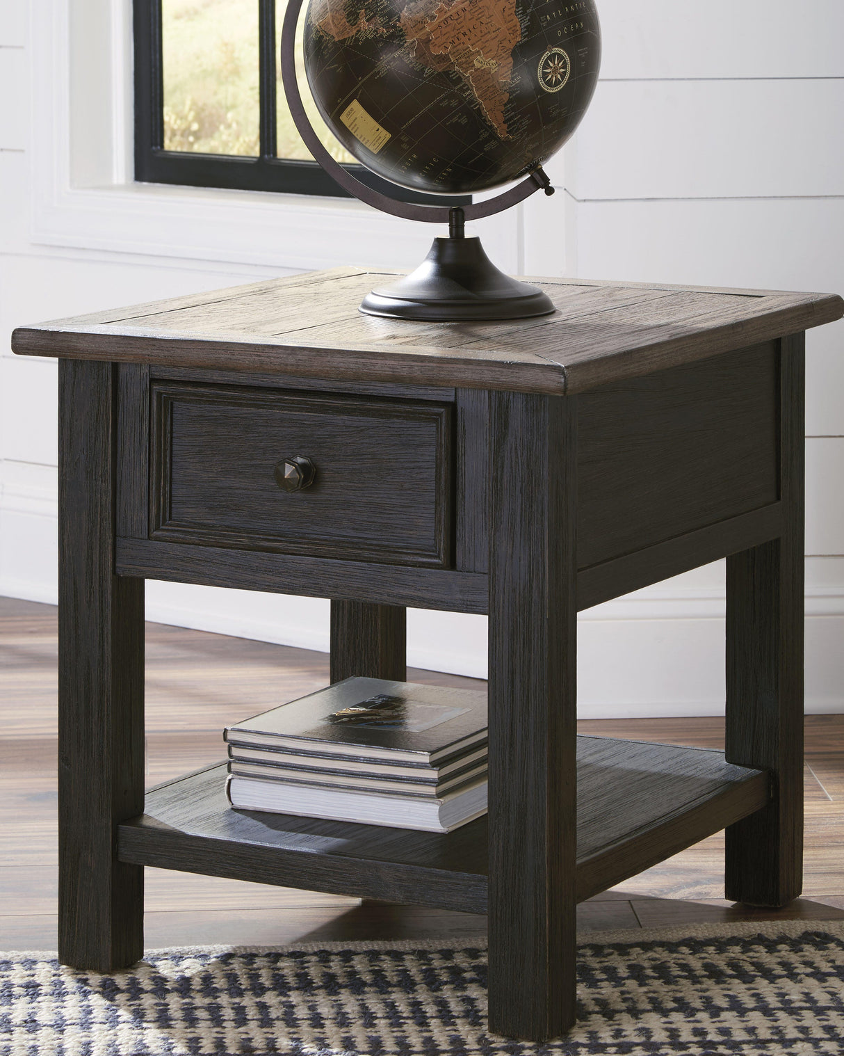 Tyler Creek Grayish Brown/Black End Table from Ashley - Luna Furniture