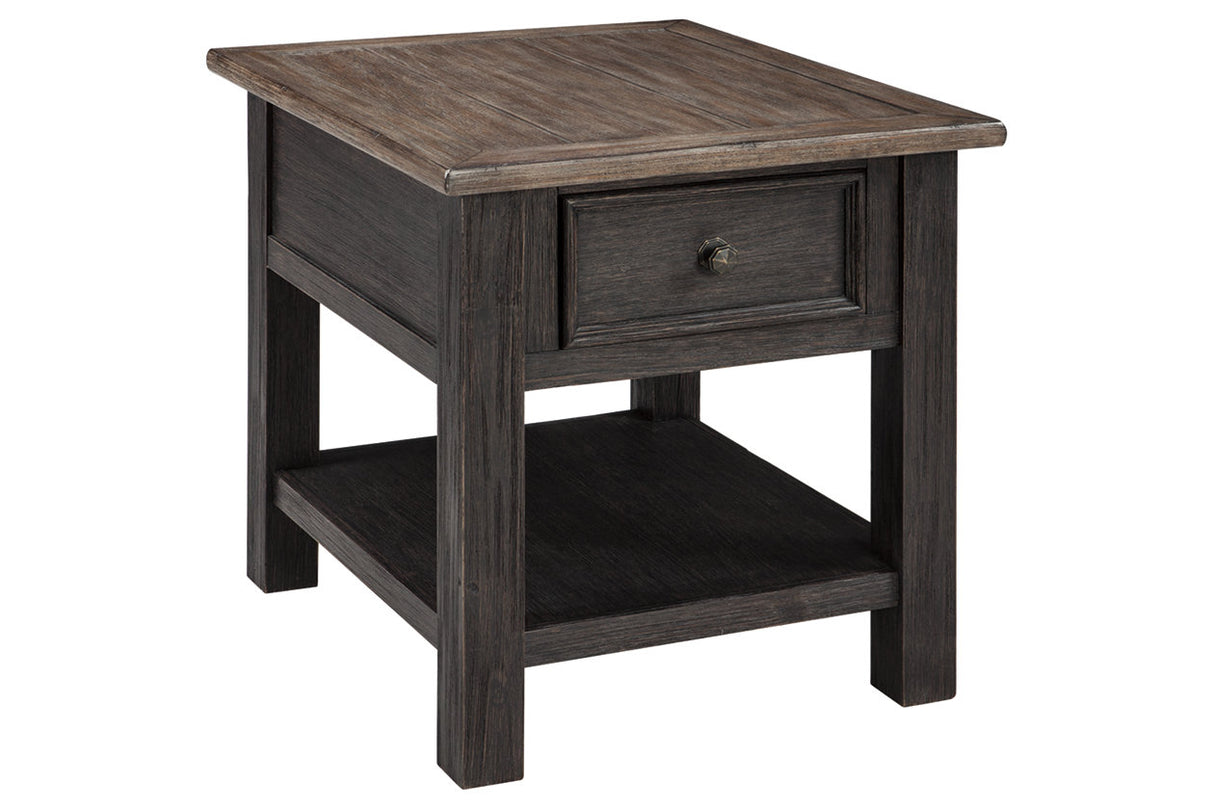 Tyler Creek Grayish Brown/Black Coffee Table and 2 End Tables from Ashley - Luna Furniture