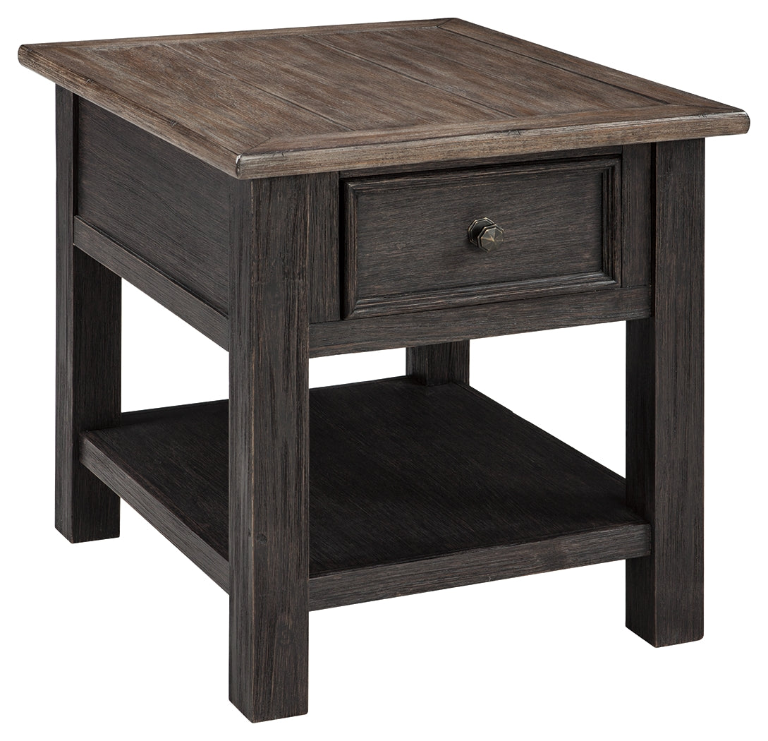 Tyler Creek Coffee Table with 2 End Tables in Grayish Brown/Black from Ashley - Luna Furniture