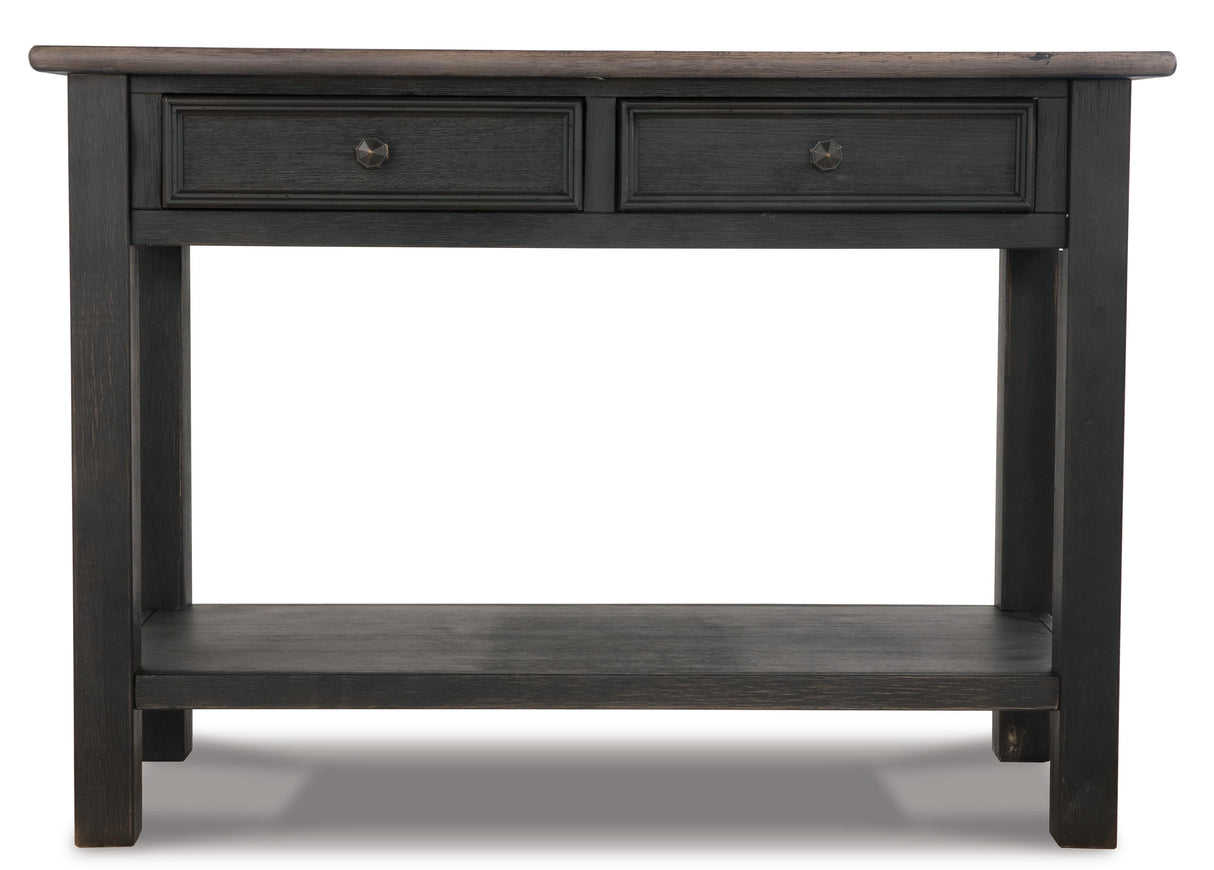 Tyler Creek Grayish Brown/Black Sofa/Console Table from Ashley - Luna Furniture