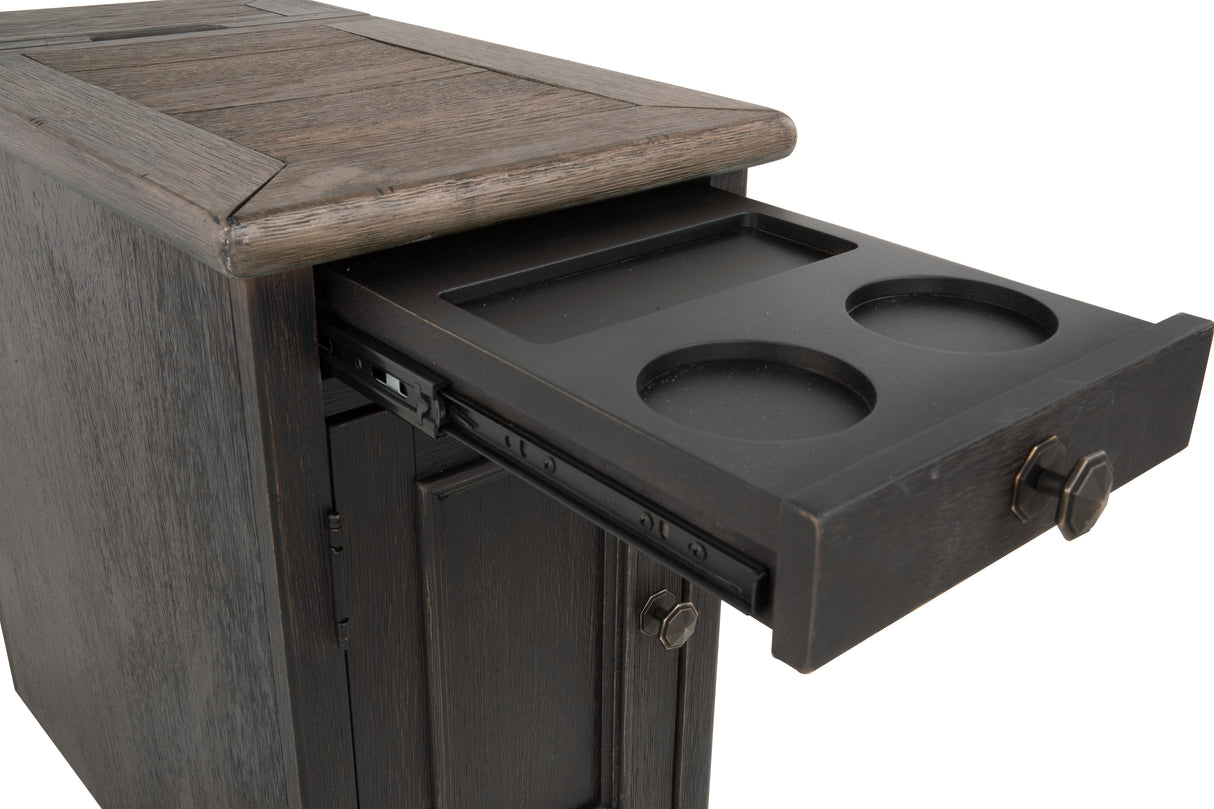 Tyler Creek Coffee Table with 2 End Tables in Grayish Brown/Black from Ashley - Luna Furniture