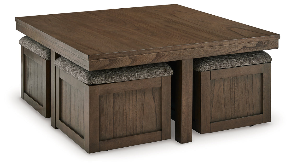 Boardernest Brown Coffee Table and 2 End Tables from Ashley - Luna Furniture