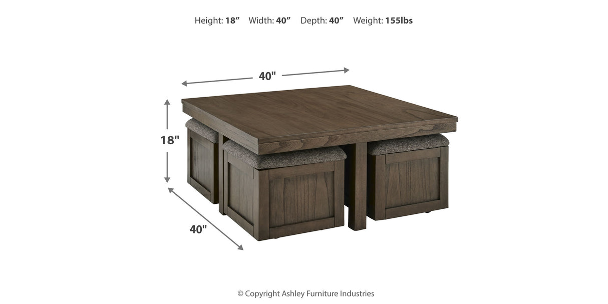 Boardernest Coffee Table with 1 End Table in Brown from Ashley - Luna Furniture
