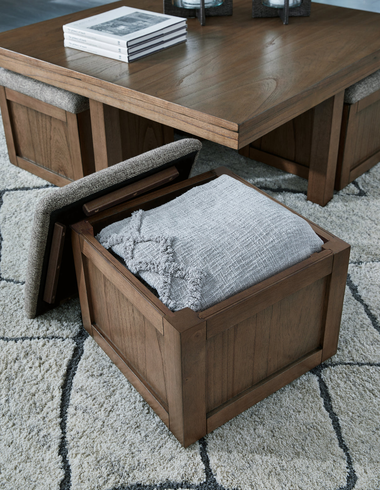 Boardernest Coffee Table with 1 End Table in Brown from Ashley - Luna Furniture