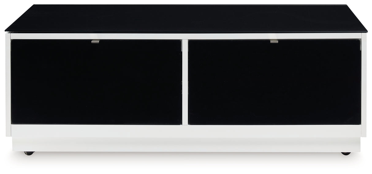 Gardoni White/Black Coffee Table and 2 End Tables from Ashley Furniture - Luna Furniture