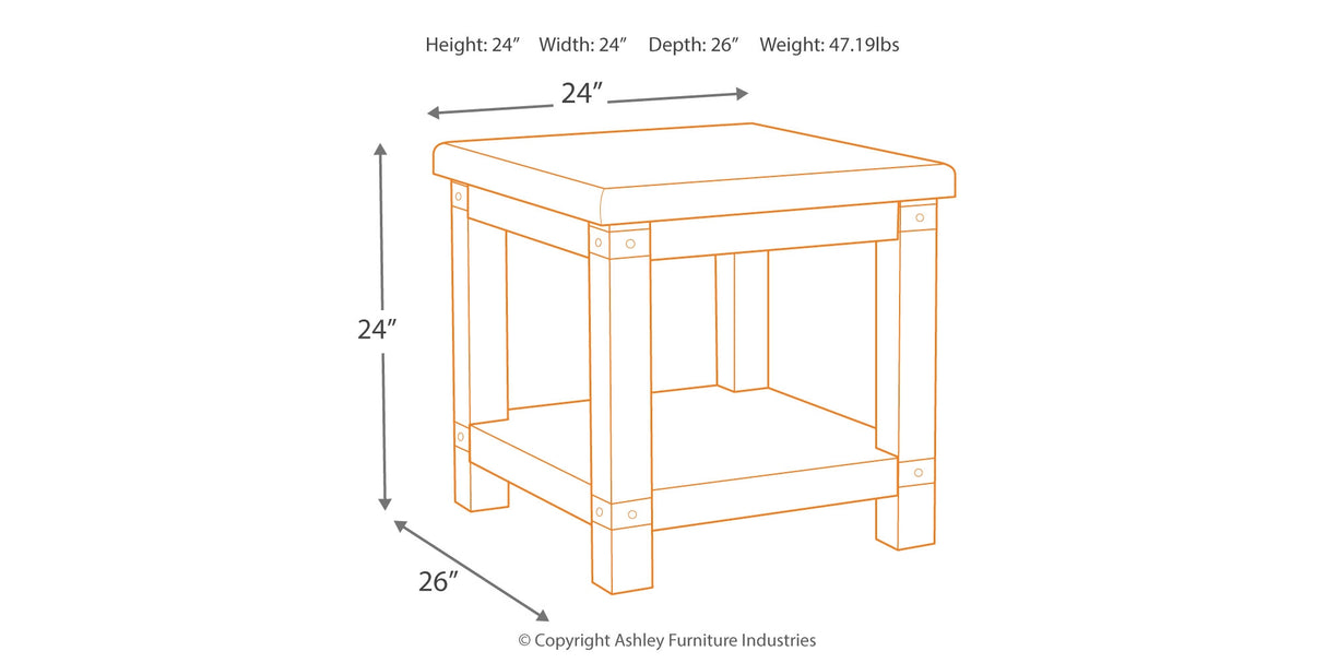 Carynhurst 2 End Tables in White Wash Gray from Ashley - Luna Furniture