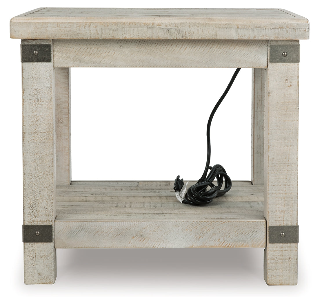Carynhurst White Wash Gray End Table from Ashley - Luna Furniture