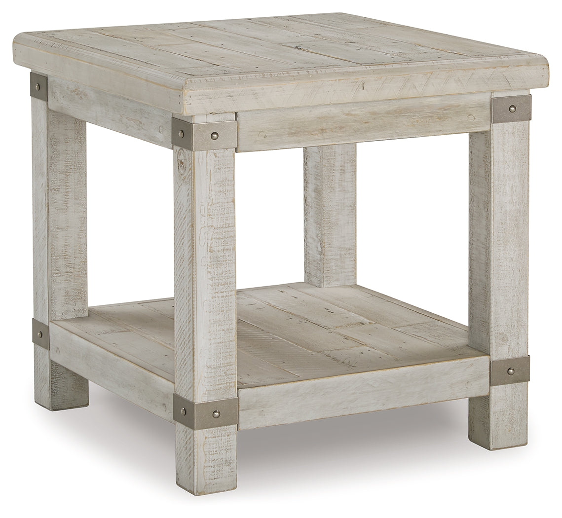 Carynhurst White Wash Gray Coffee Table and 2 End Tables from Ashley - Luna Furniture