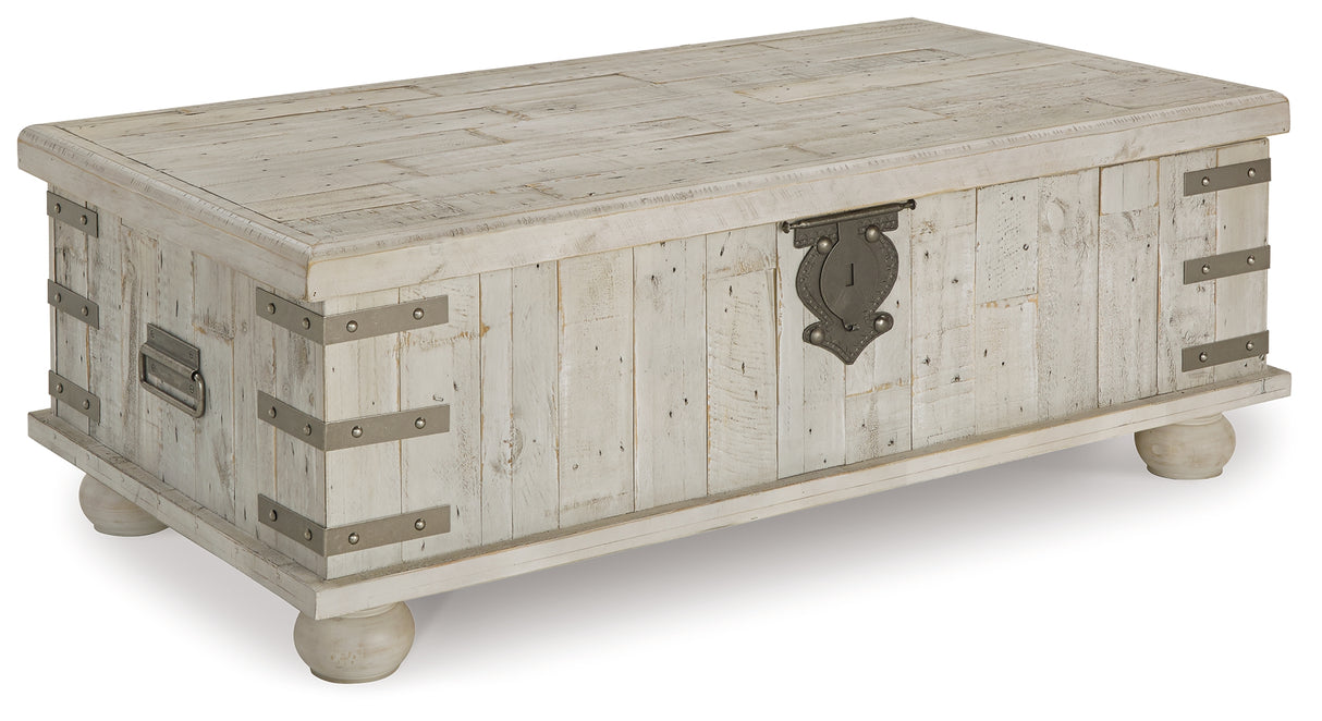 Carynhurst White Wash Gray Coffee Table and 2 End Tables from Ashley - Luna Furniture