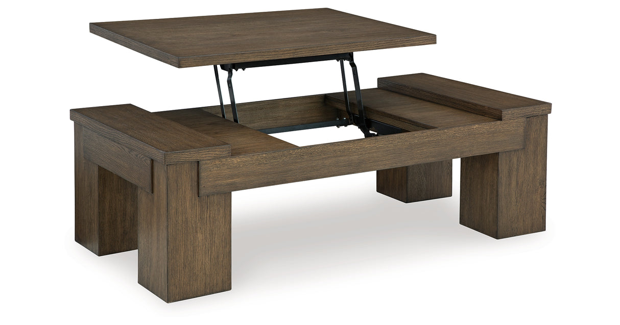 Rosswain Warm Brown Lift-top Coffee Table and 2 End Tables from Ashley - Luna Furniture