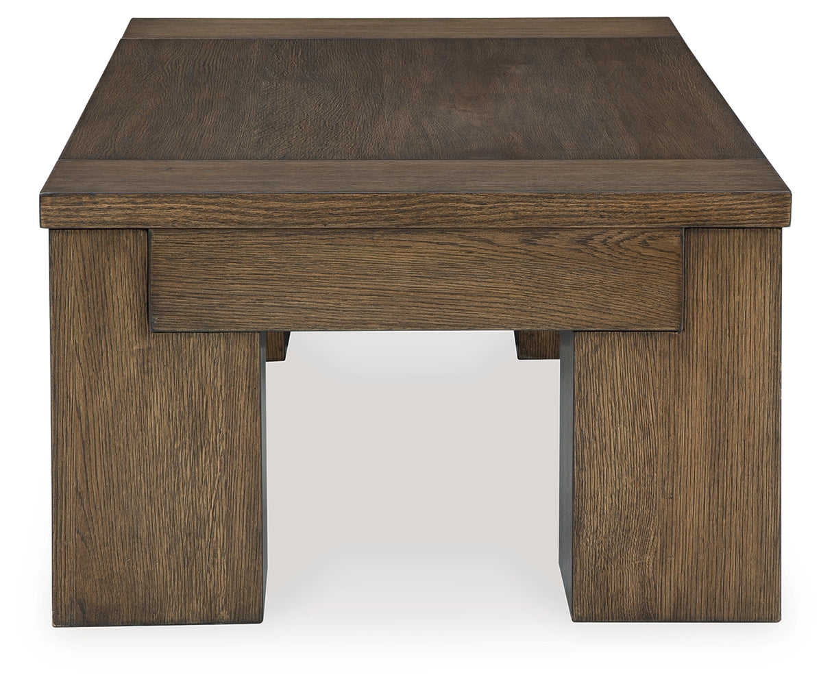 Rosswain Warm Brown Lift-top Coffee Table and 2 End Tables from Ashley - Luna Furniture