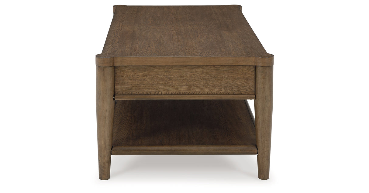 Roanhowe Coffee Table with 1 End Table in Brown from Ashley - Luna Furniture