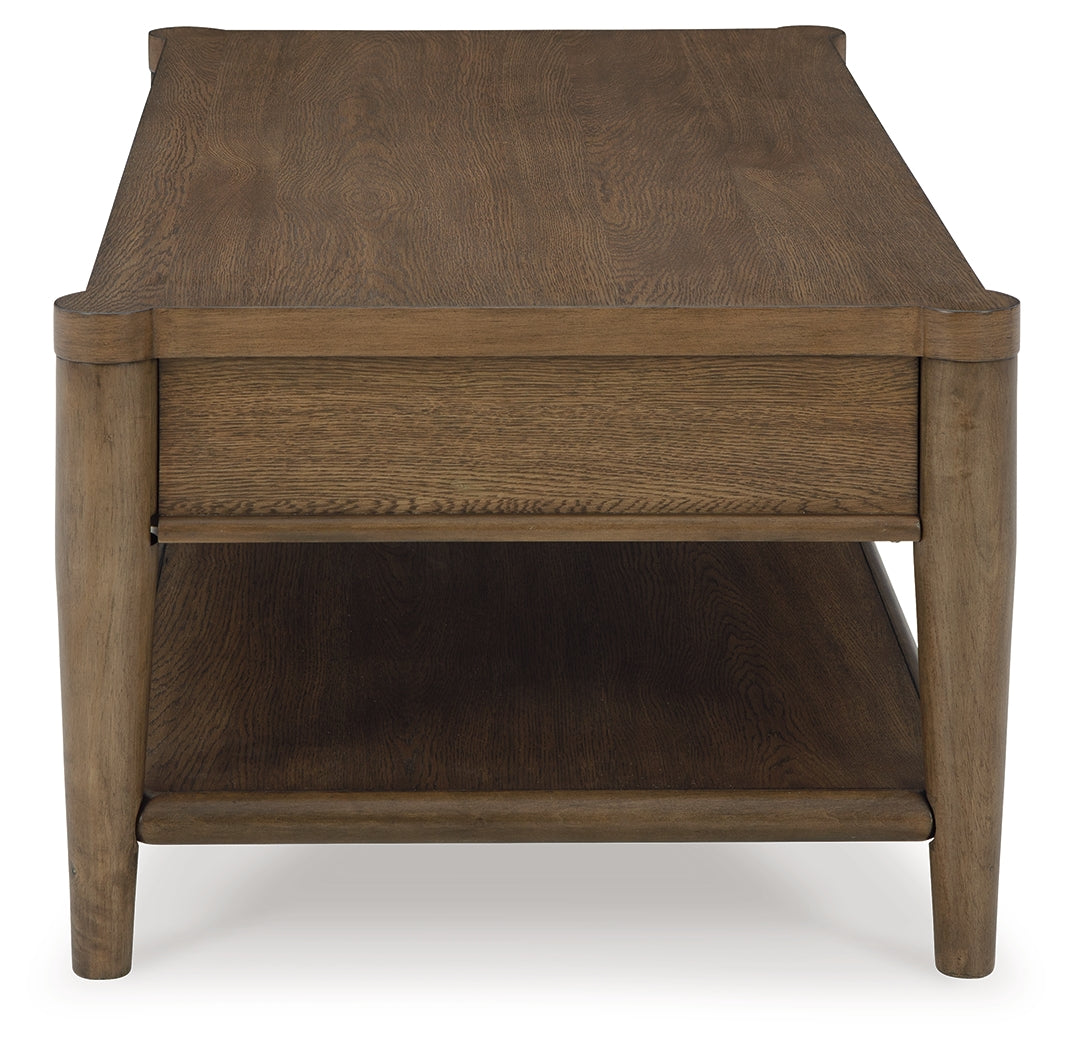 Roanhowe Brown Coffee Table and 2 End Tables from Ashley - Luna Furniture