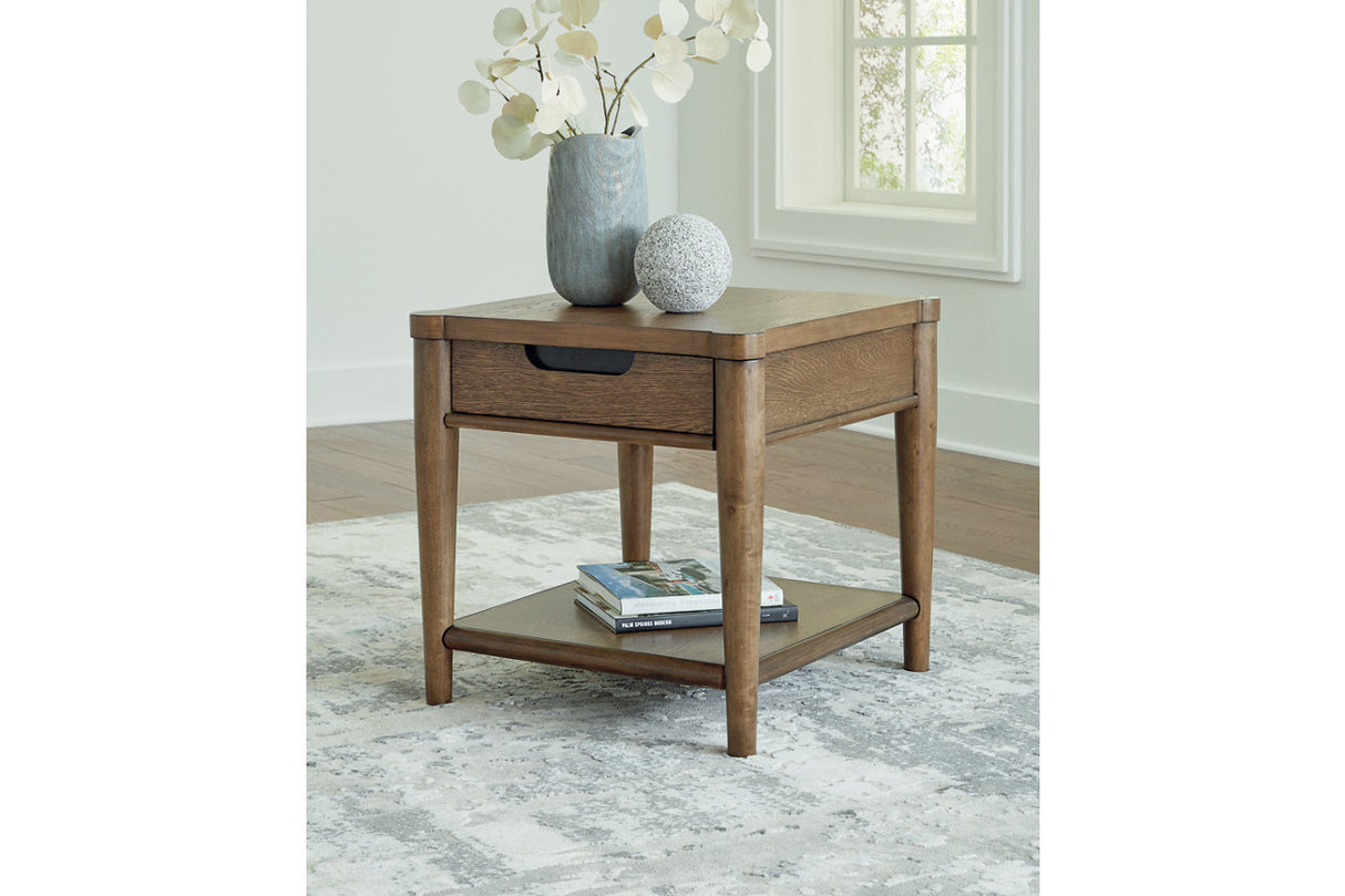 Roanhowe Brown Coffee Table and 2 End Tables from Ashley - Luna Furniture