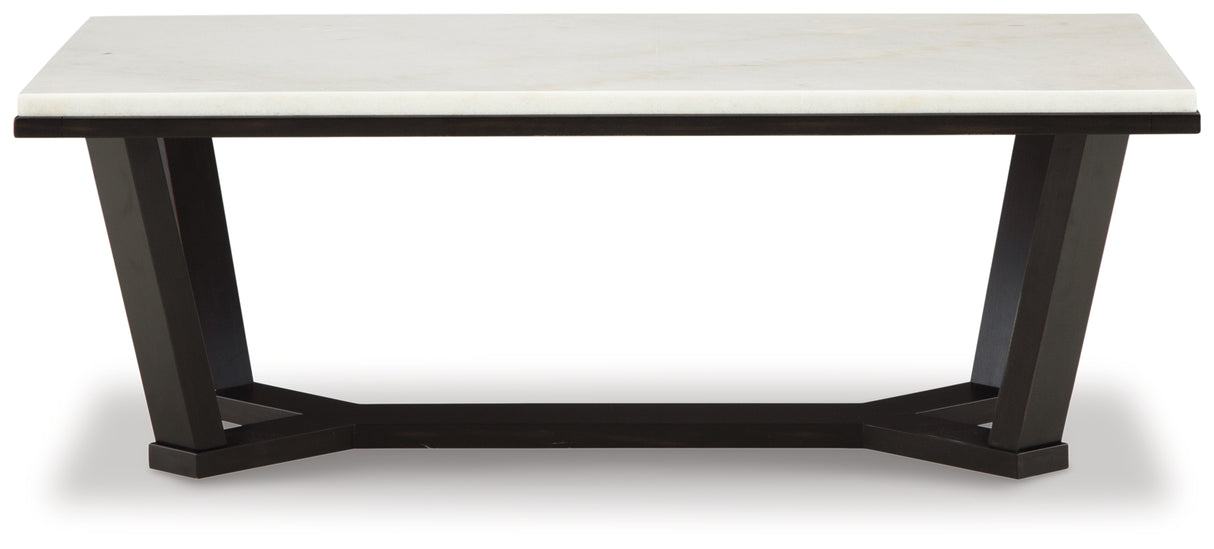 Fostead White/Espresso Coffee Table from Ashley Furniture - Luna Furniture