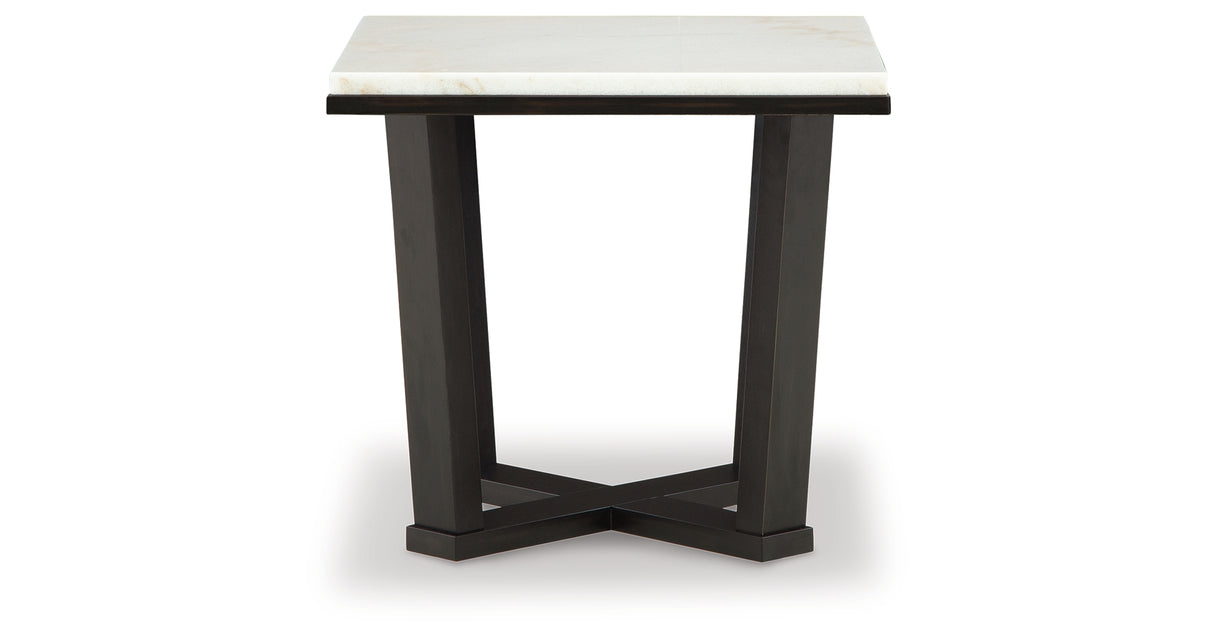Fostead White/Espresso End Table from Ashley Furniture - Luna Furniture