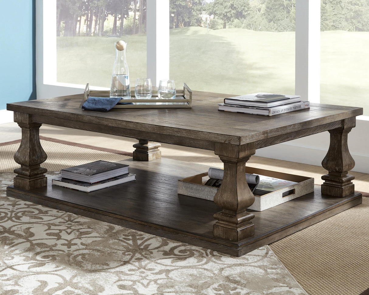 Johnelle Gray Coffee Table from Ashley Furniture - Luna Furniture