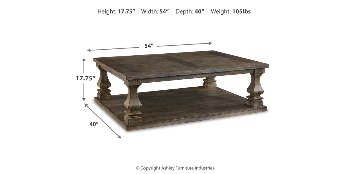 Johnelle Coffee Table with 1 End Table in Gray from Ashley - Luna Furniture