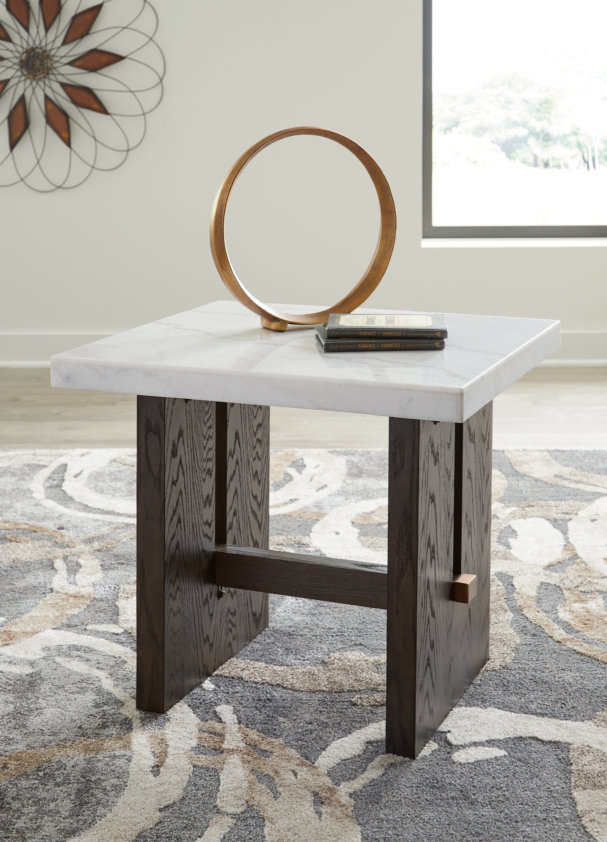 Burkhaus White/Dark Brown Coffee Table and 2 End Tables Set from Ashley - Luna Furniture