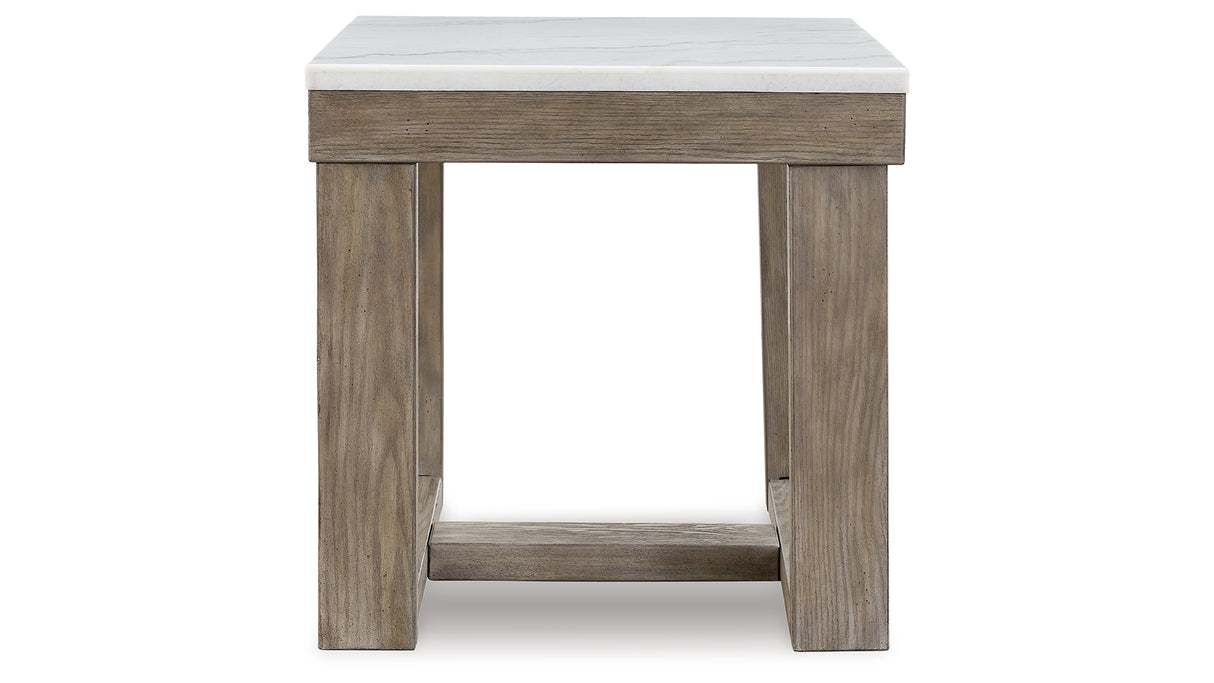 Loyaska Brown/Ivory End Table from Ashley - Luna Furniture
