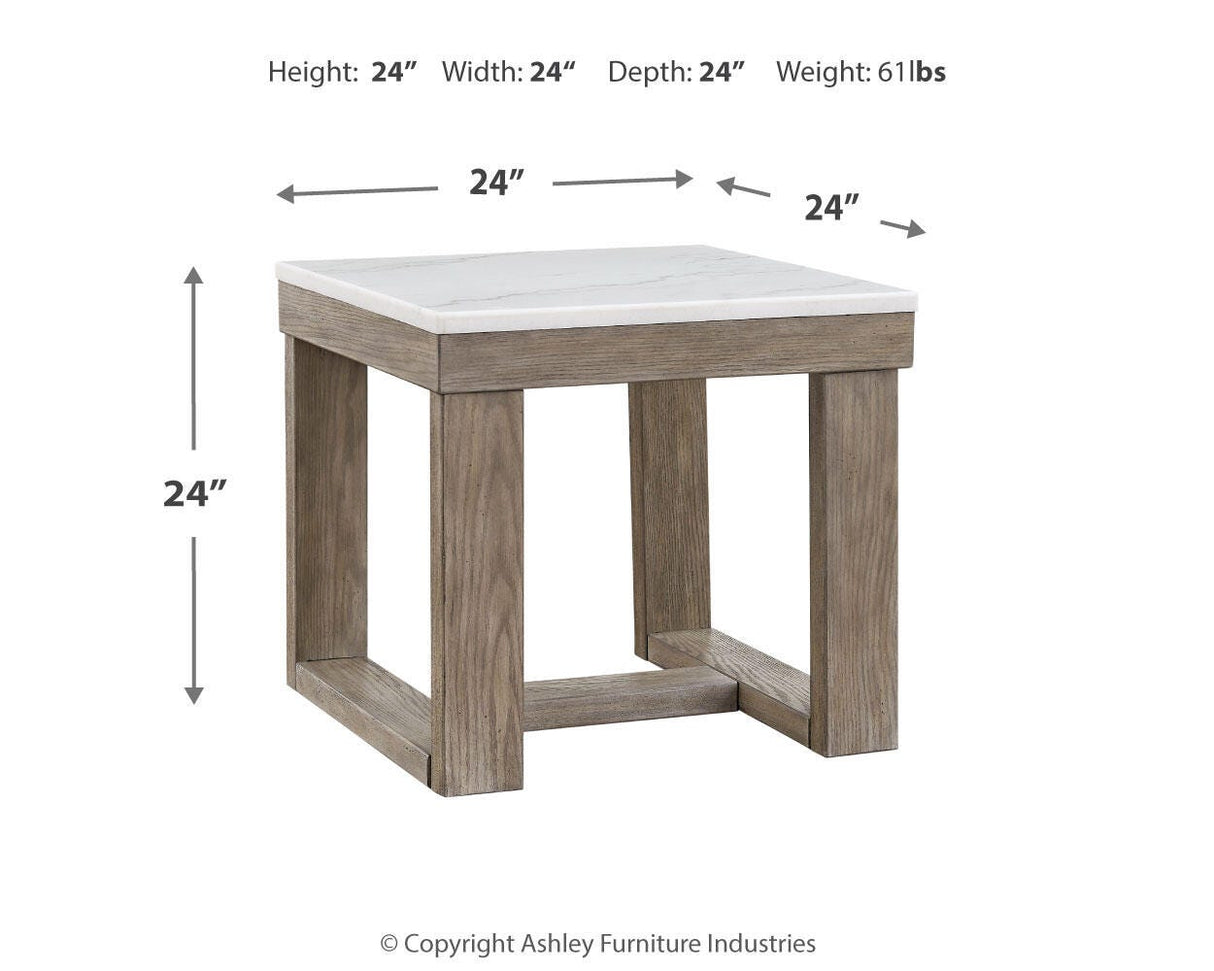 Loyaska Brown/Ivory Coffee Table and 2 End Tables from Ashley Furniture - Luna Furniture