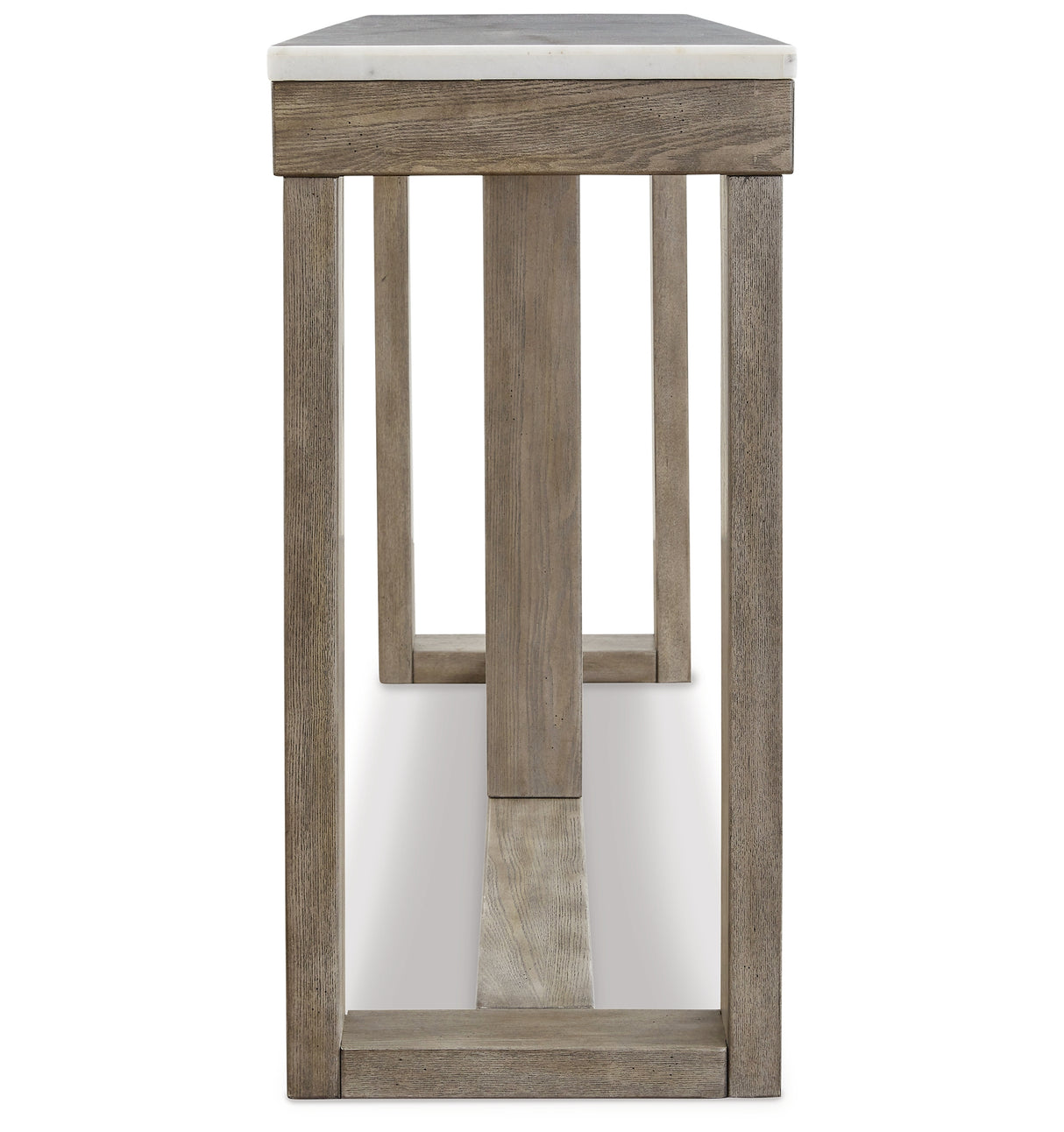 Loyaska Brown/Ivory Sofa Table from Ashley Furniture - Luna Furniture