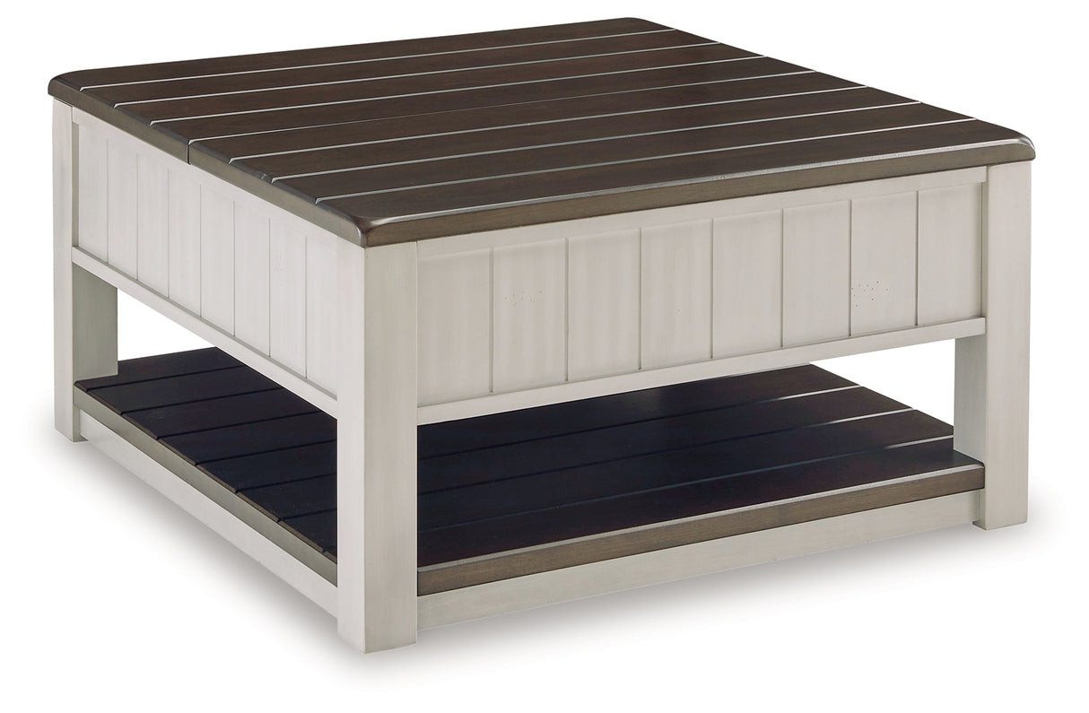 Darborn Gray/Brown Lift-top Coffee Table and 2 Chairside End Tables from Ashley - Luna Furniture
