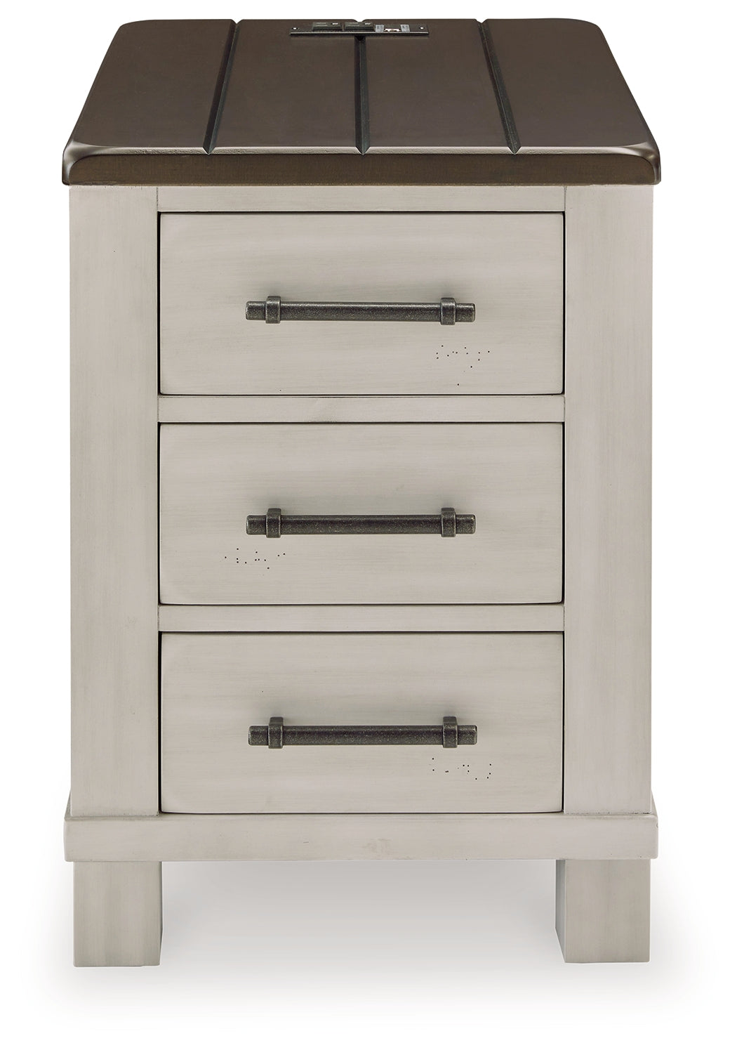 Darborn Gray/Brown Lift-top Coffee Table and 2 Chairside End Tables from Ashley - Luna Furniture