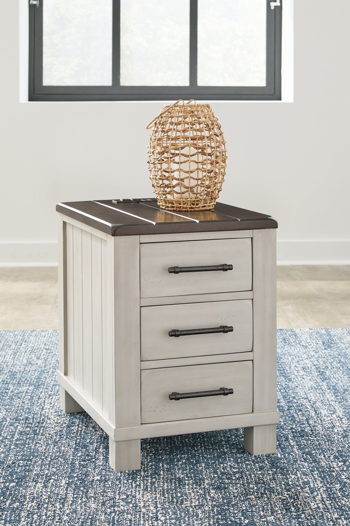 Darborn Gray/Brown Lift-top Coffee Table and 2 Chairside End Tables from Ashley - Luna Furniture