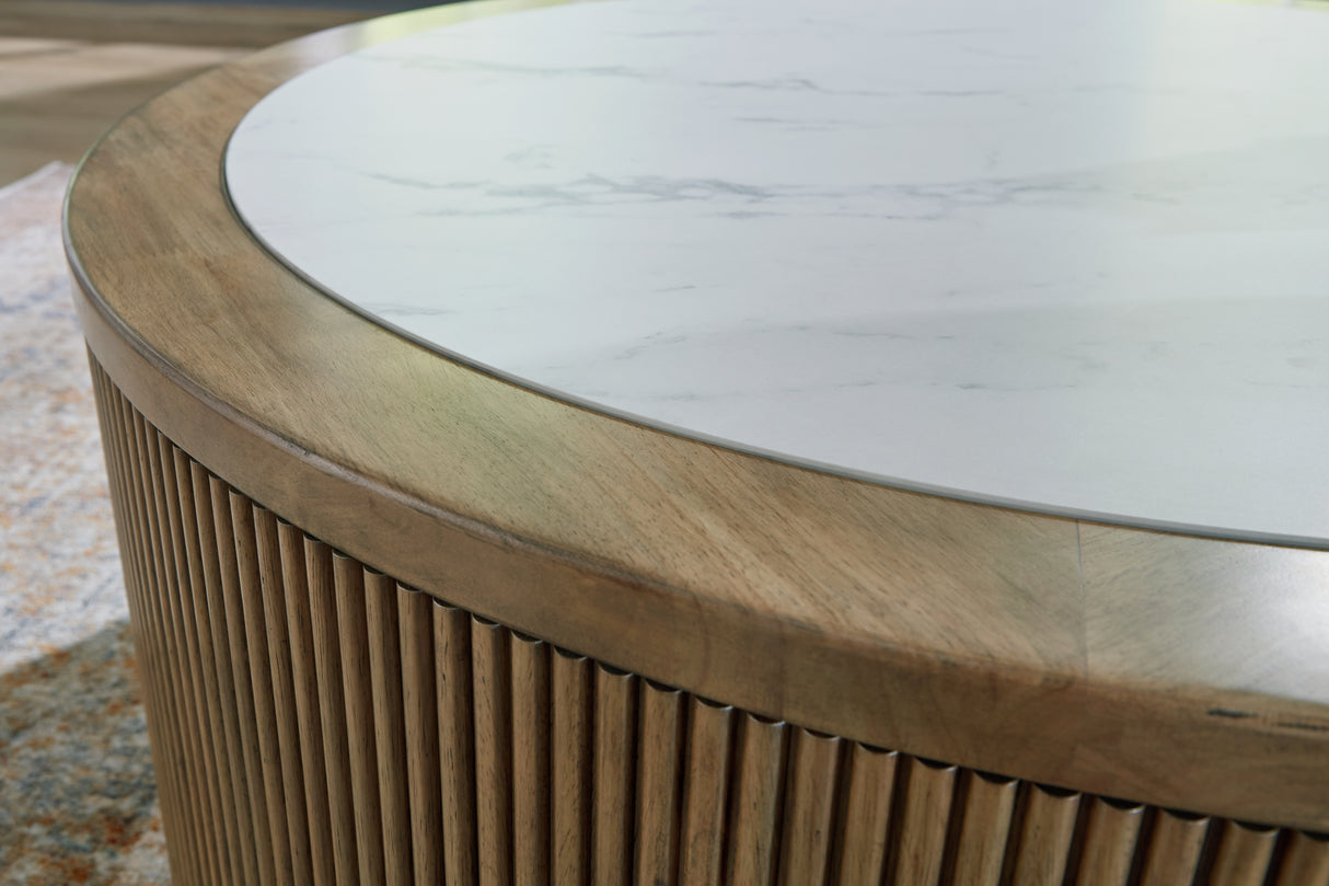 Camdill Light Brown/White Coffee Table from Ashley - Luna Furniture