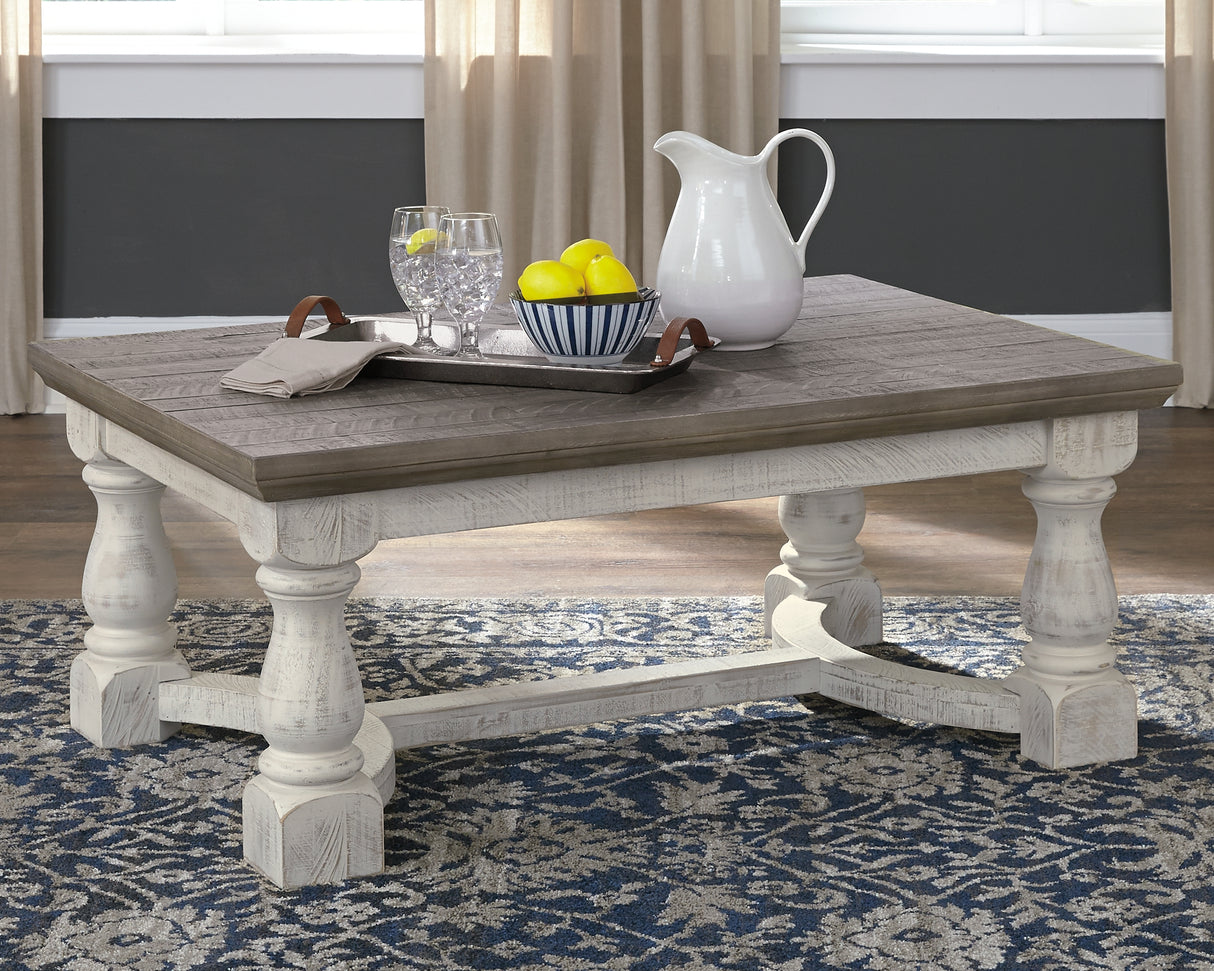 Havalance Gray/White Coffee Table and 2 End Tables from Ashley - Luna Furniture