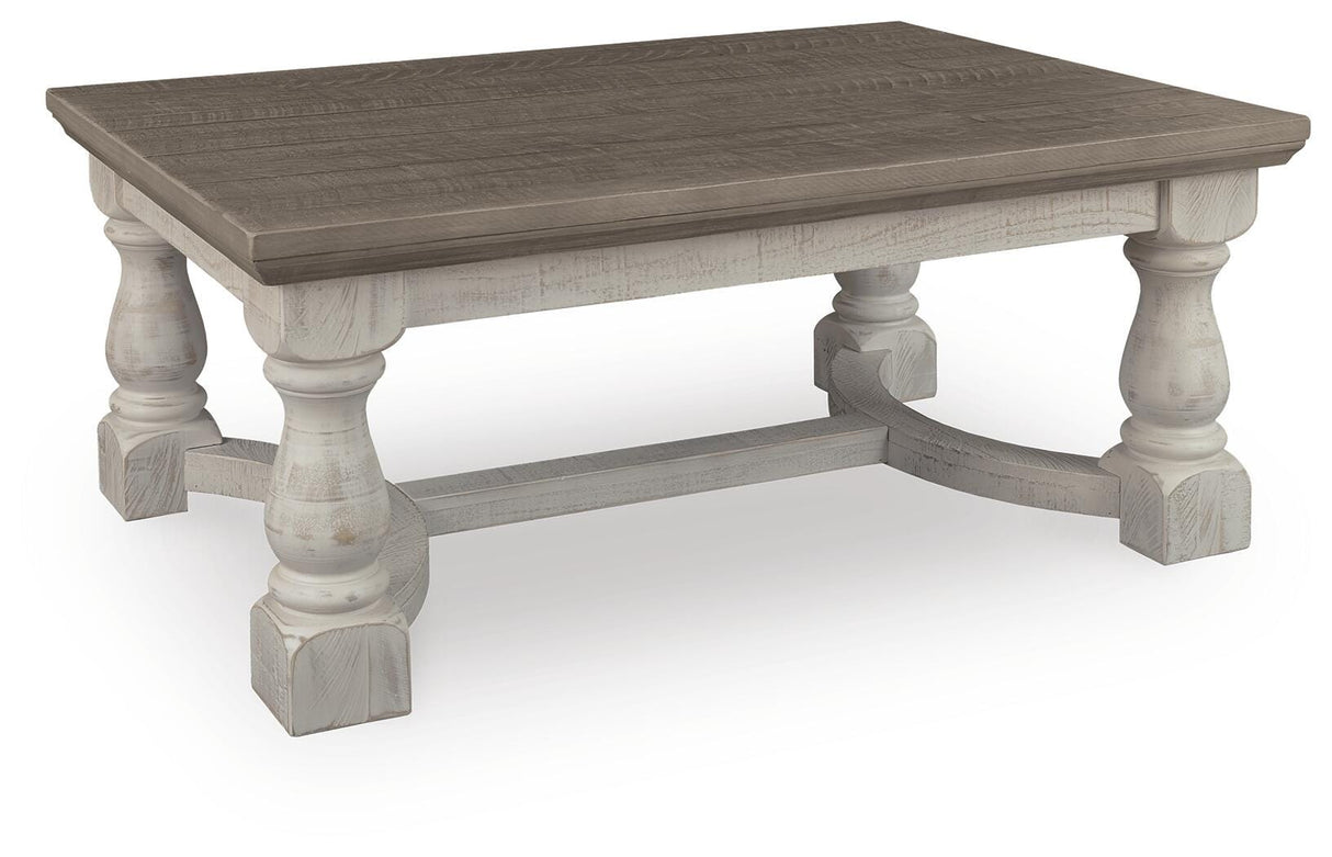 Havalance Gray/White Coffee Table and 2 End Tables from Ashley Furniture - Luna Furniture