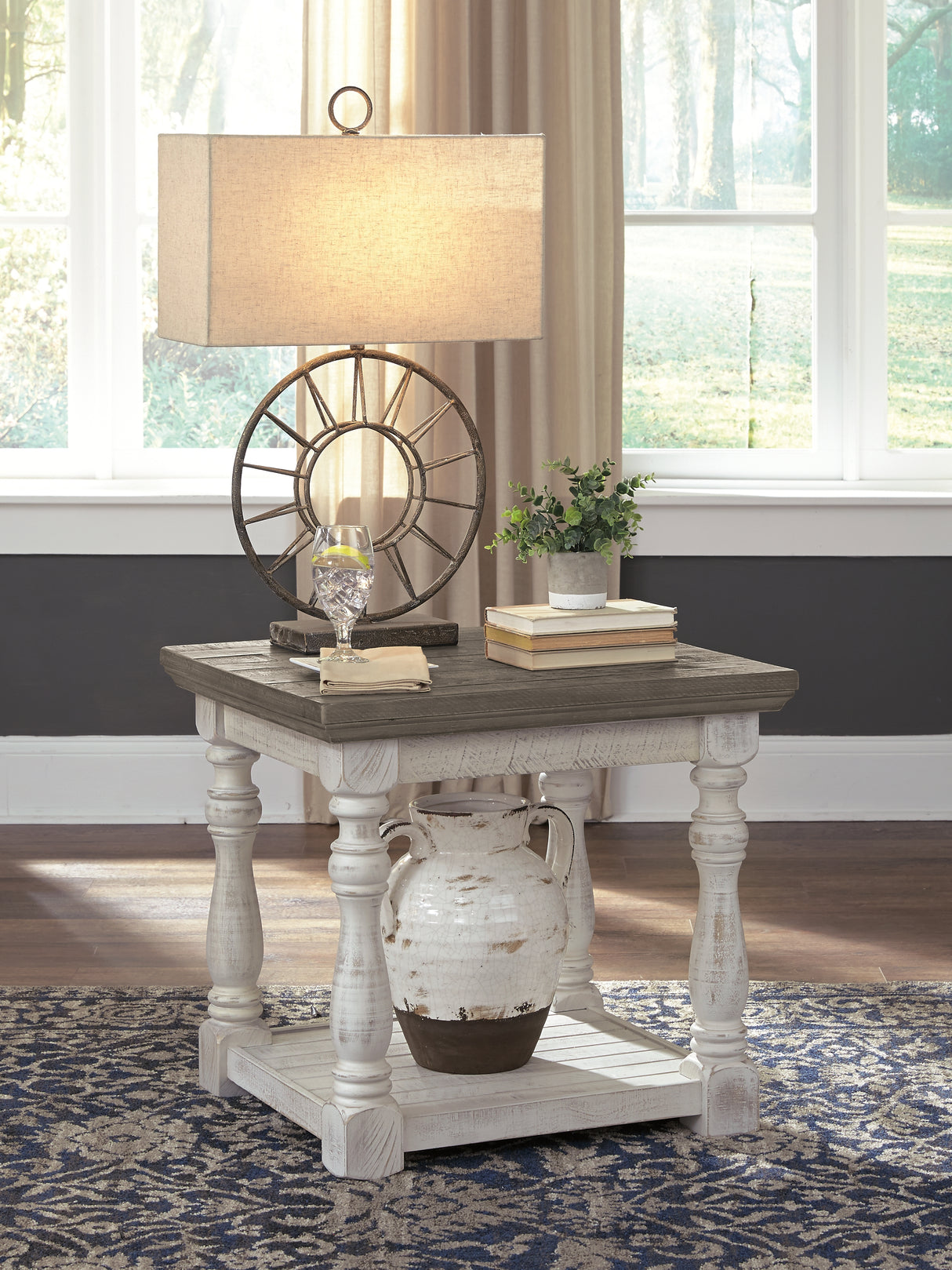 Havalance Gray/White End Table from Ashley - Luna Furniture
