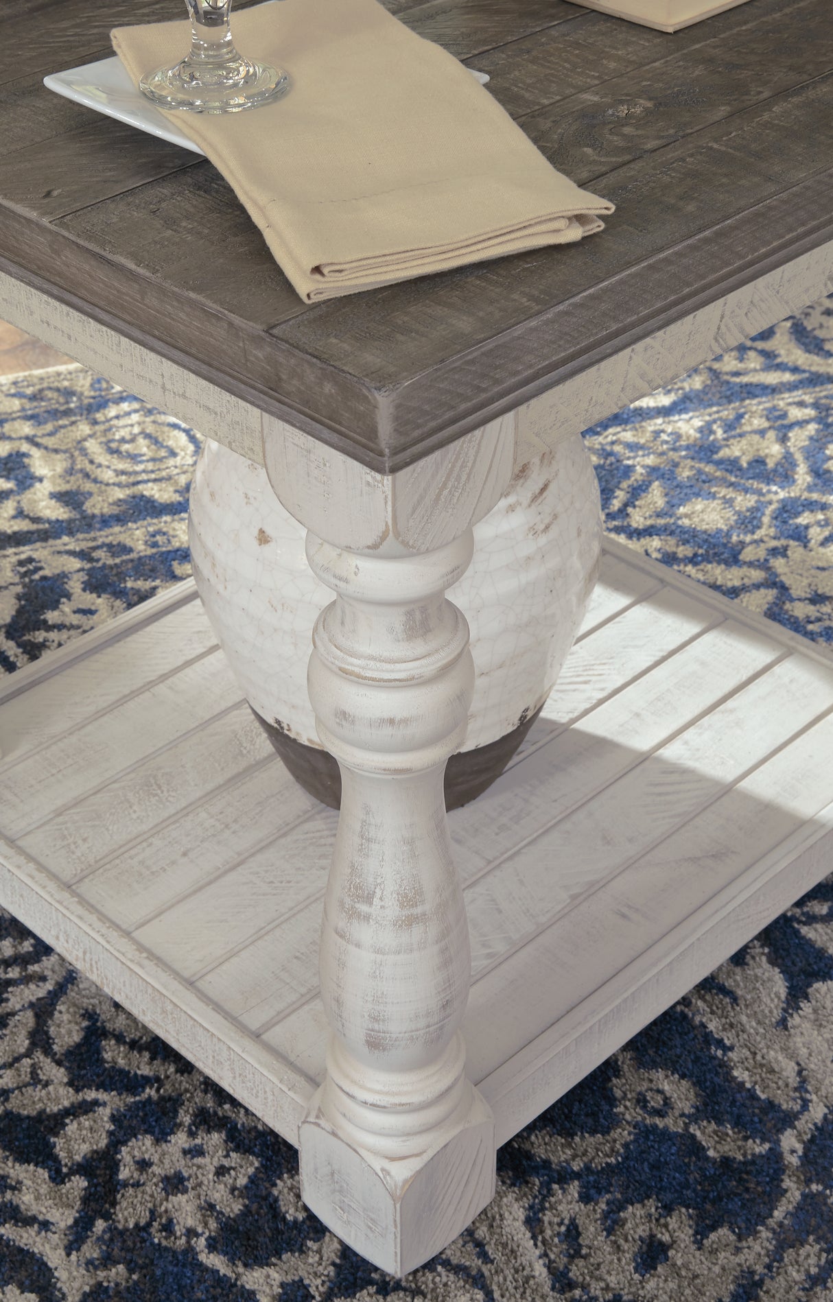 Havalance Gray/White End Table from Ashley - Luna Furniture