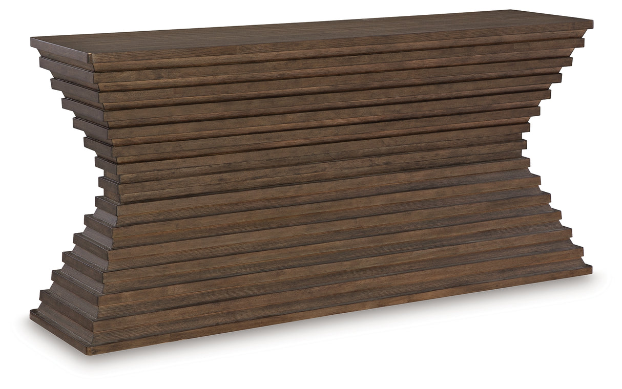 Hannodream Warm Brown Sofa Table from Ashley - Luna Furniture