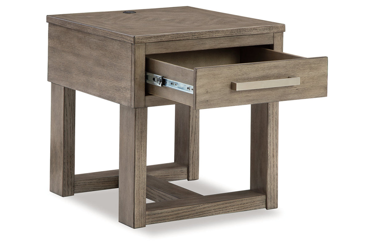 Loyaska Grayish Brown/White Lift-top Coffee Table and 2 End Tables from Ashley - Luna Furniture