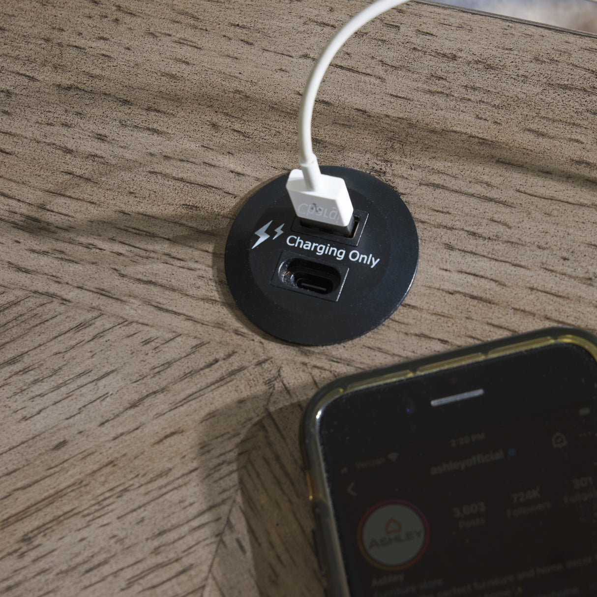 Loyaska Grayish Brown/White Lift-top Coffee Table and 2 End Tables from Ashley - Luna Furniture