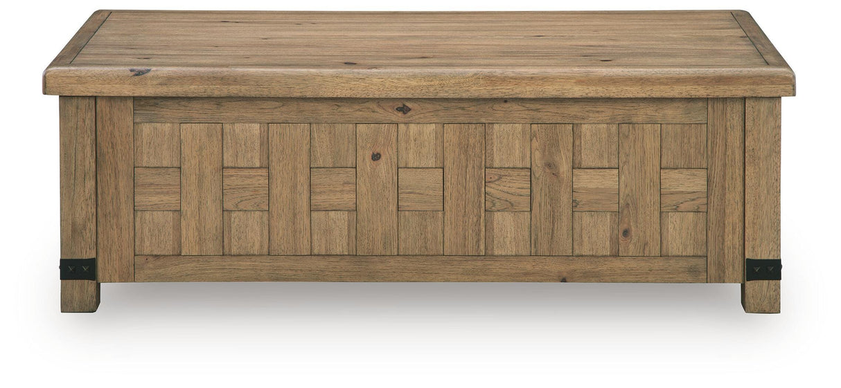 Ridgester Light Brown Lift-Top Coffee Table from Ashley - Luna Furniture