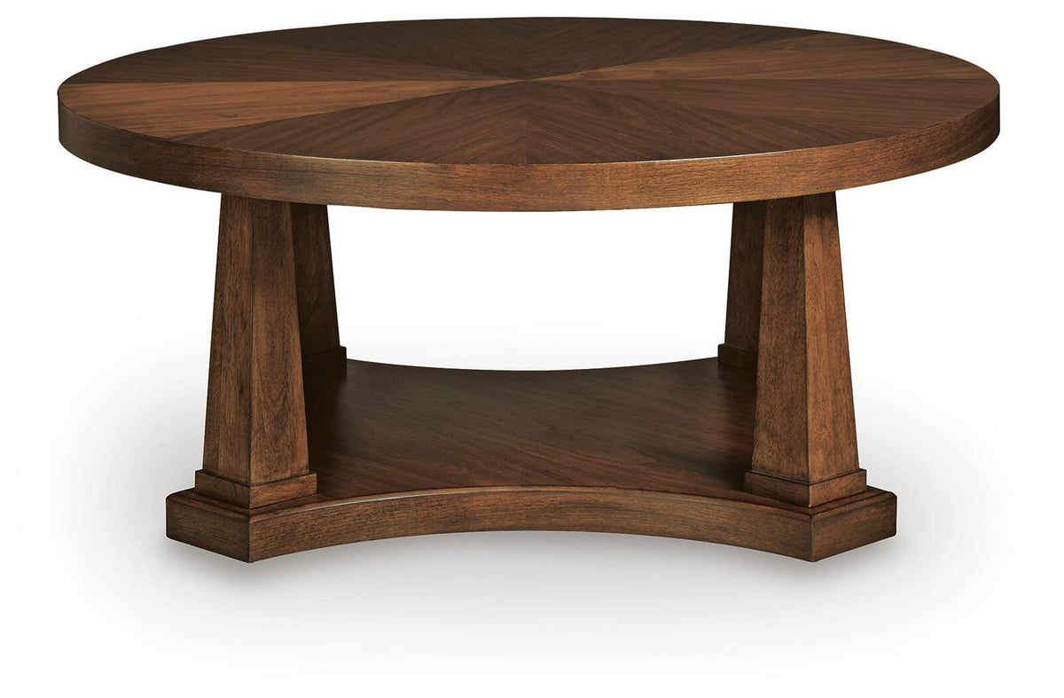 Rustic Plains Warm Brown Coffee Table from Ashley - Luna Furniture