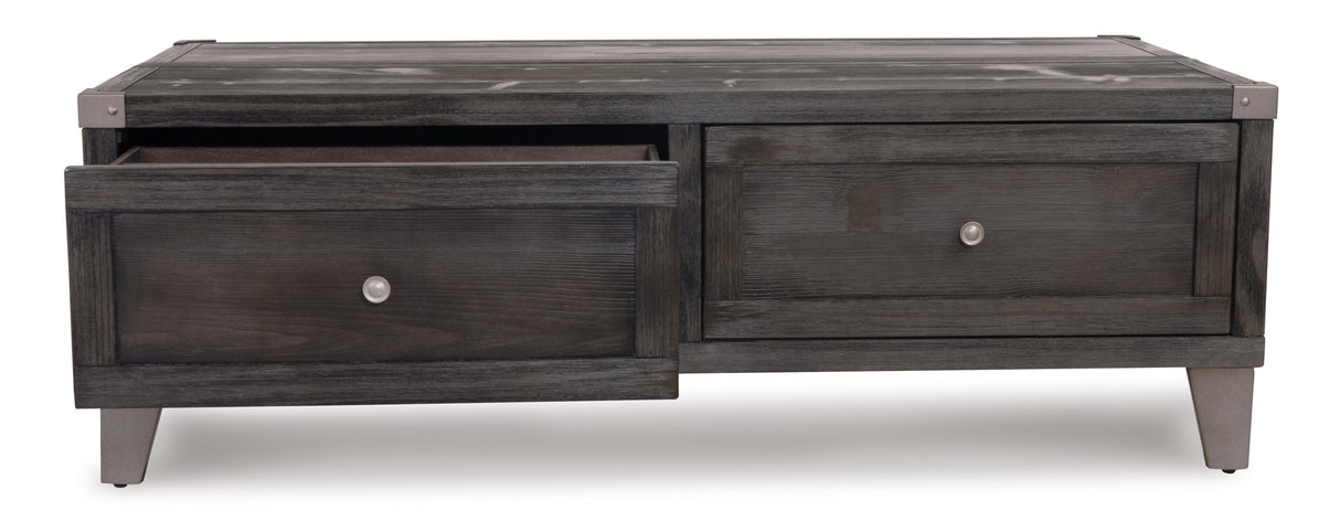 Todoe Dark Gray Coffee Table with Lift Top from Ashley - Luna Furniture