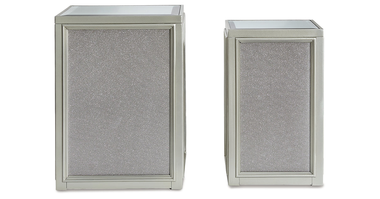 Traleena Silver Finish Nesting End Table from Ashley - Luna Furniture