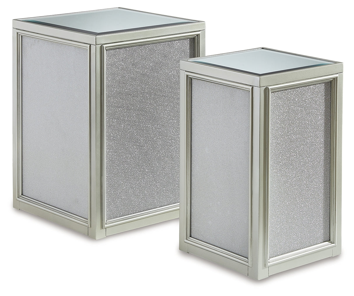 Traleena Silver Finish Nesting End Table from Ashley - Luna Furniture