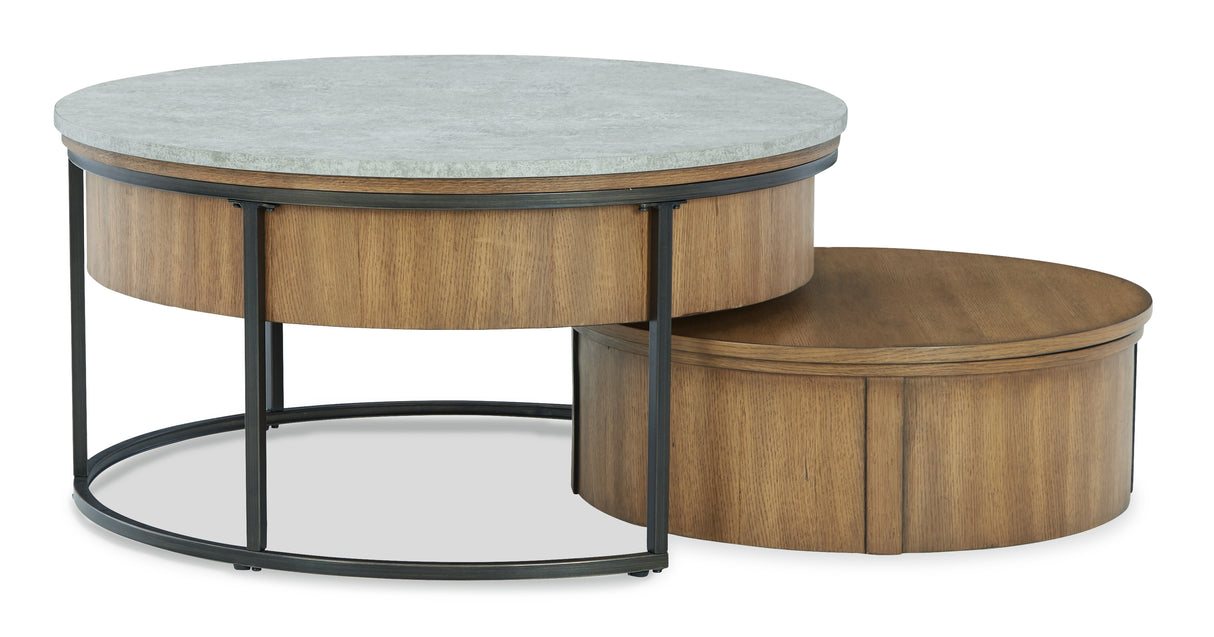 Fridley Brown/Black Coffee Table and 2 End Tables from Ashley - Luna Furniture