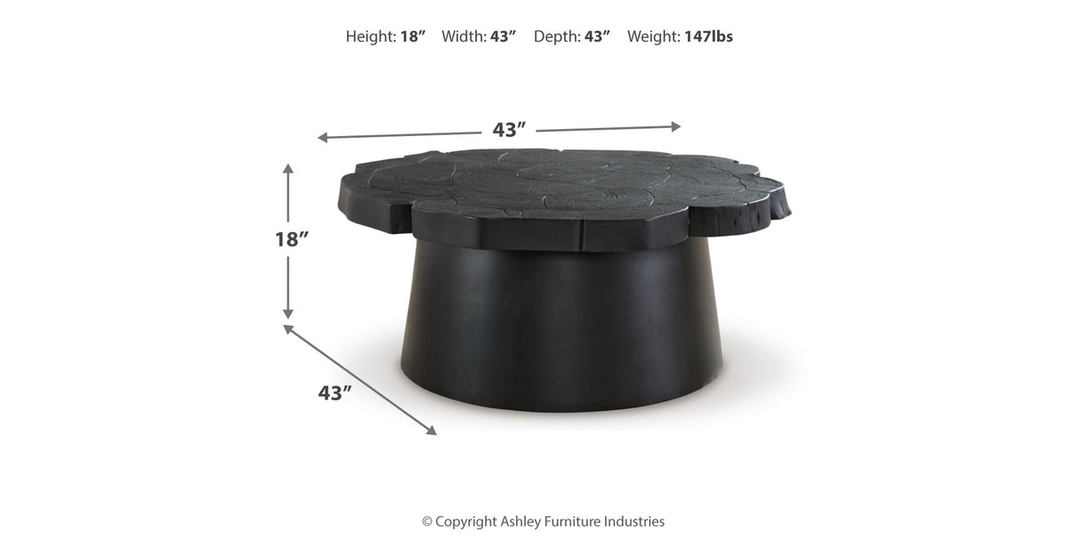 Wimbell Coffee Table with 2 End Tables in Black from Ashley - Luna Furniture