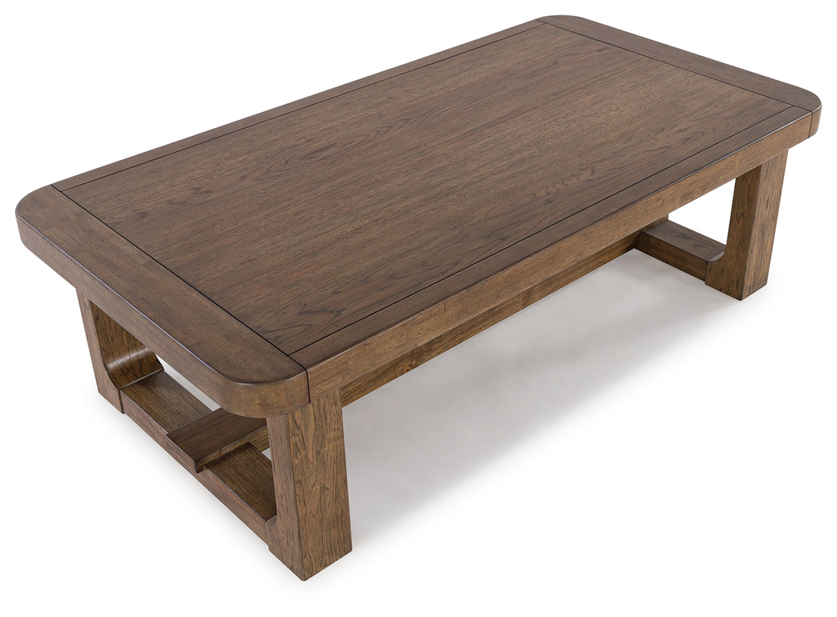 Cabalynn Light Brown Coffee Table and 2 End Tables from Ashley Furniture - Luna Furniture
