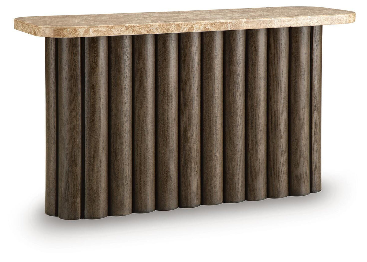 Darimore Burnished Brown Sofa Table from Ashley - Luna Furniture