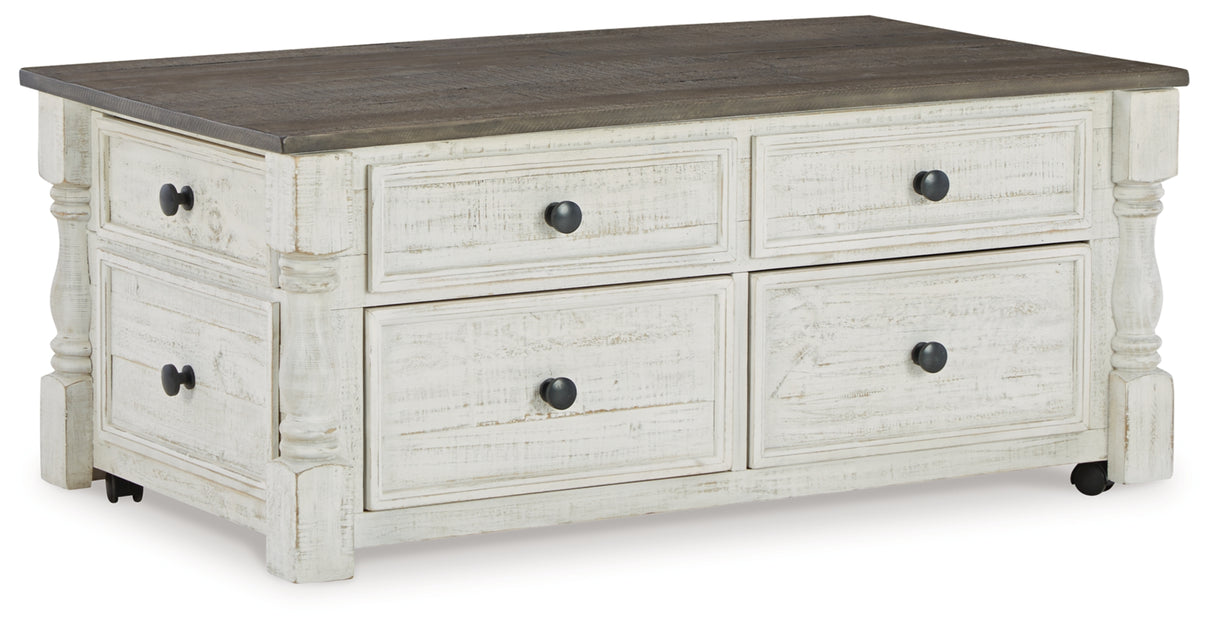 Havalance White/Gray Lift-Top Coffee Table from Ashley - Luna Furniture