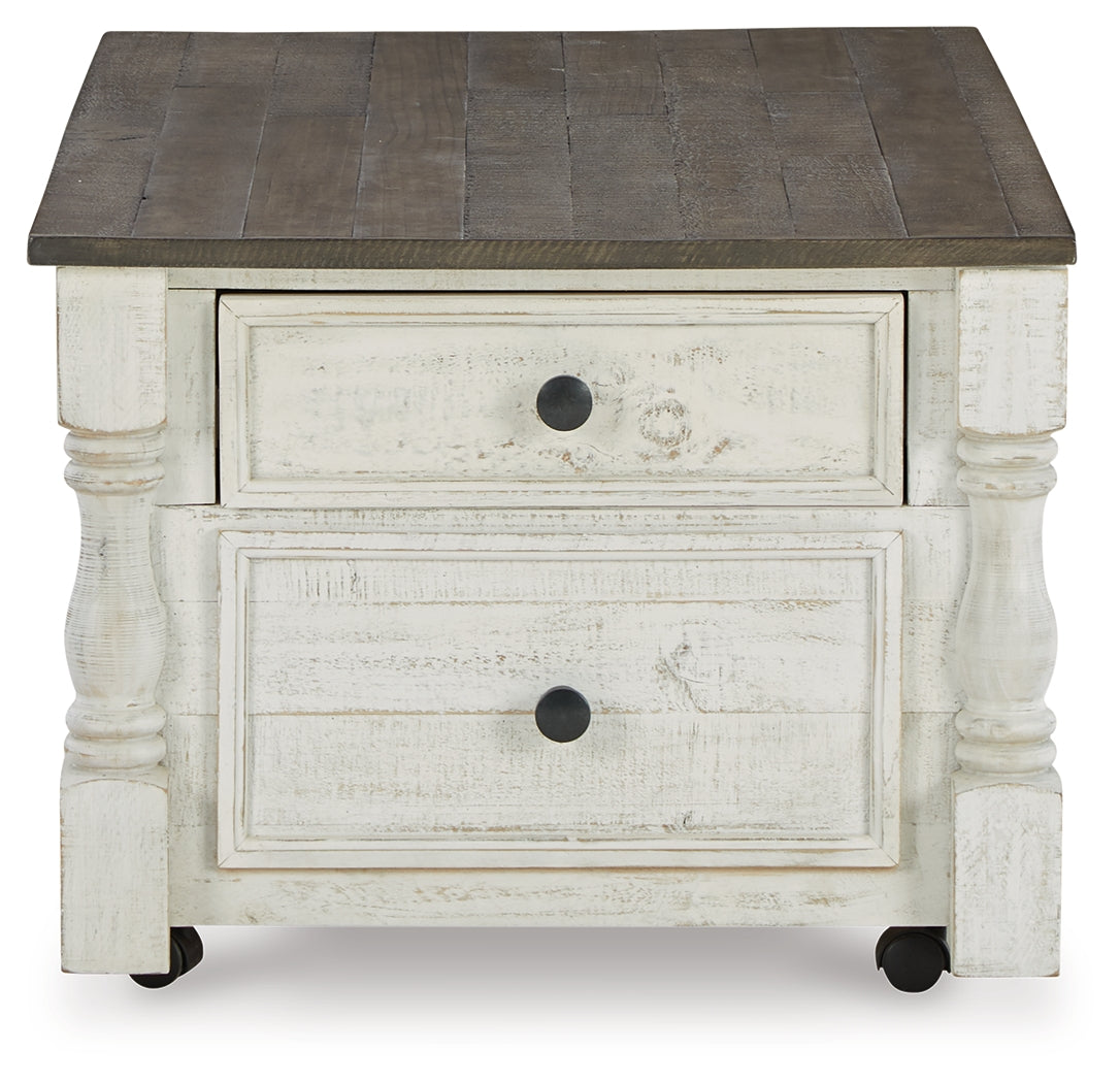 Havalance White/Gray Lift Top Coffee Table and 2 End Tables from Ashley - Luna Furniture
