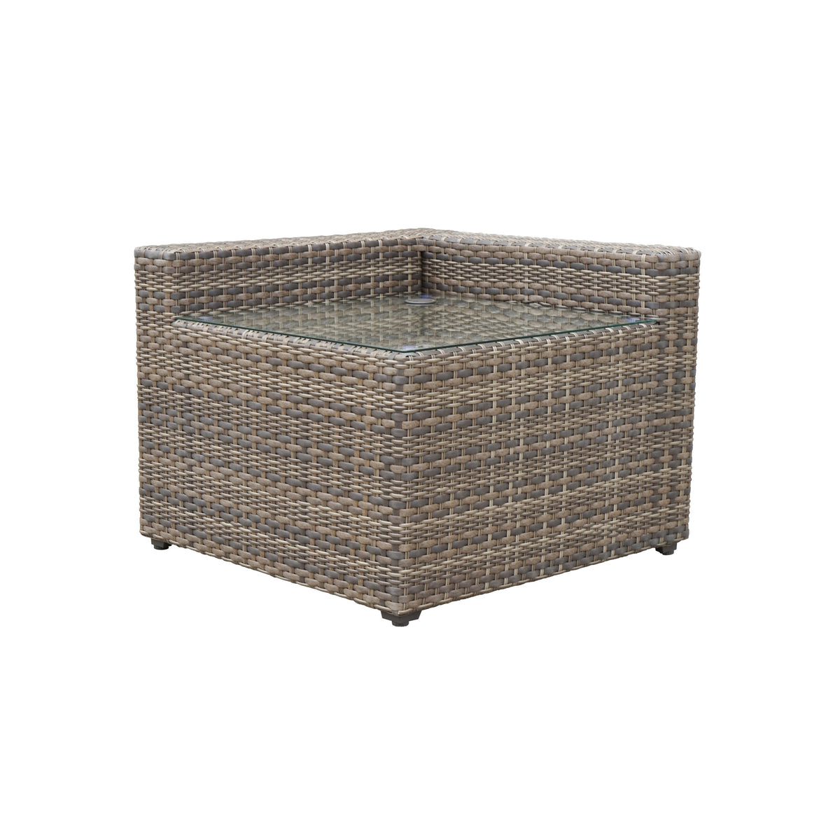 Tamyra Resin Wicker Side Table & Ottoman from Steve Silver - Luna Furniture